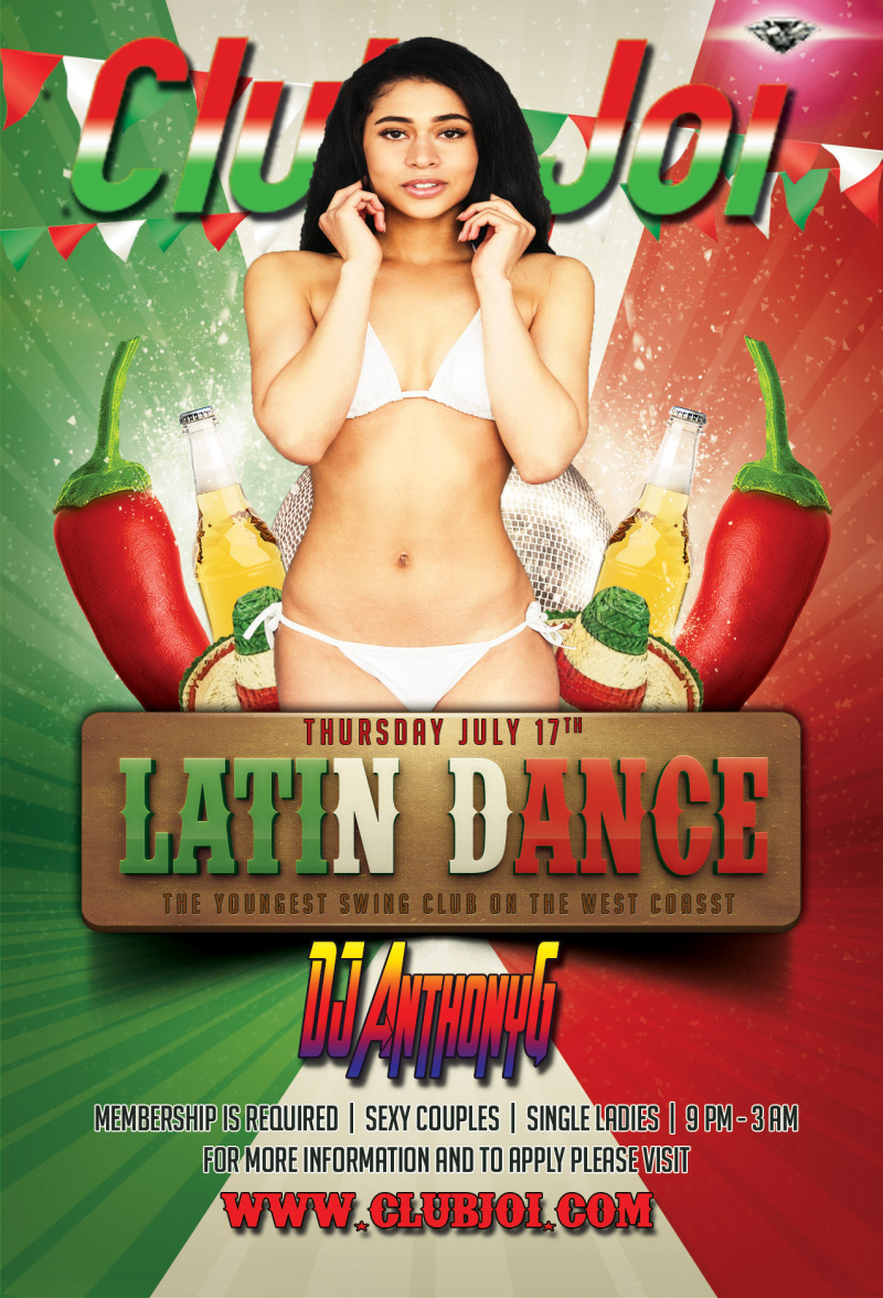 Latin Dance Thursday at Club Joi Salsa, Merengue, Reggaeton, Cumbia, Cha-Cha-Cha, then Have Sex!