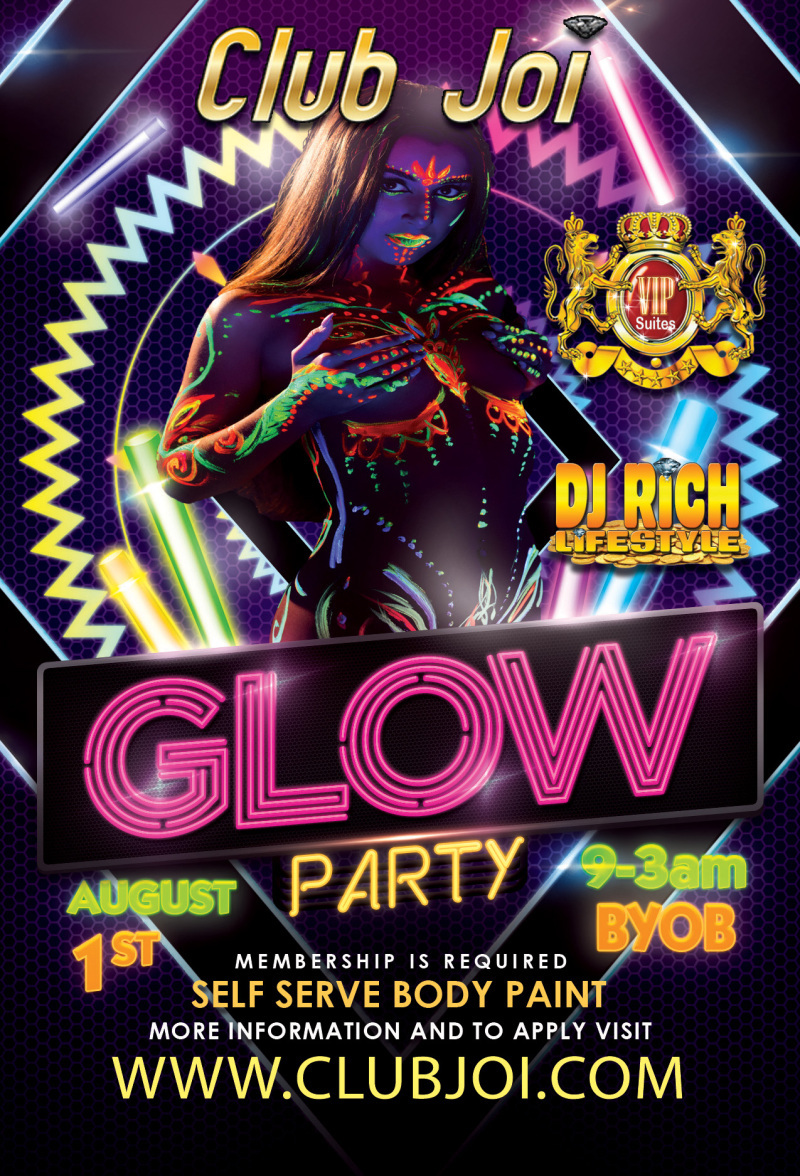 Glow Friday at Club Joi Self-Serve Body Painting for Twice the Fun!