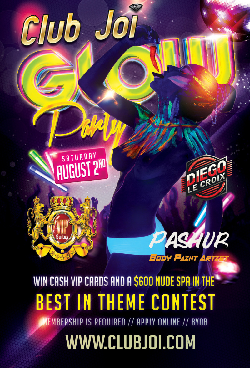 Glow Party at Club Joi Professional Body Paint by Pashure!