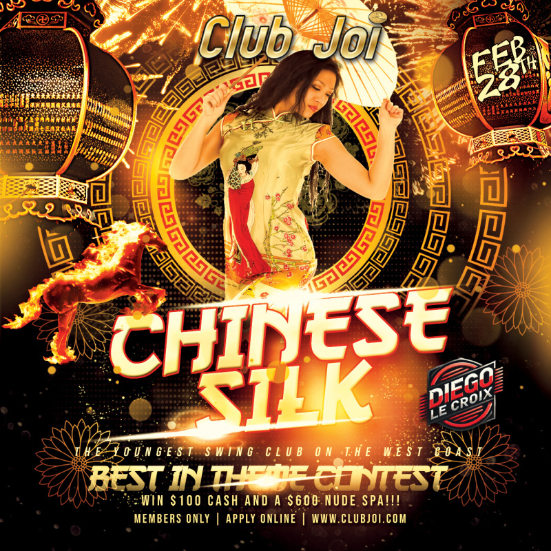 Chinese Silk at Club Joi Wear Nothing but Silk and WIN!